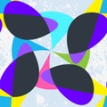 Seamless vectr abstract pattern with chaotic clorful shapes